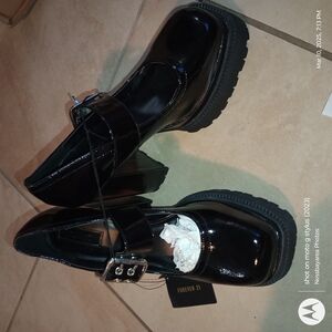 Forever 21 Black Patent Mary Jane Shoes